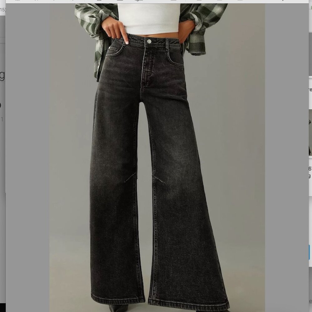 Anthropologie Pilcro The Bowed Slouch Tapered Jeans 28 $148 NWT